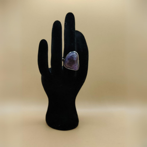 anillo regulable amatista natural